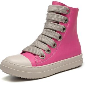 Impremey Pink and Gray High-Top Sneakers